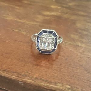 Emerald cut ring
